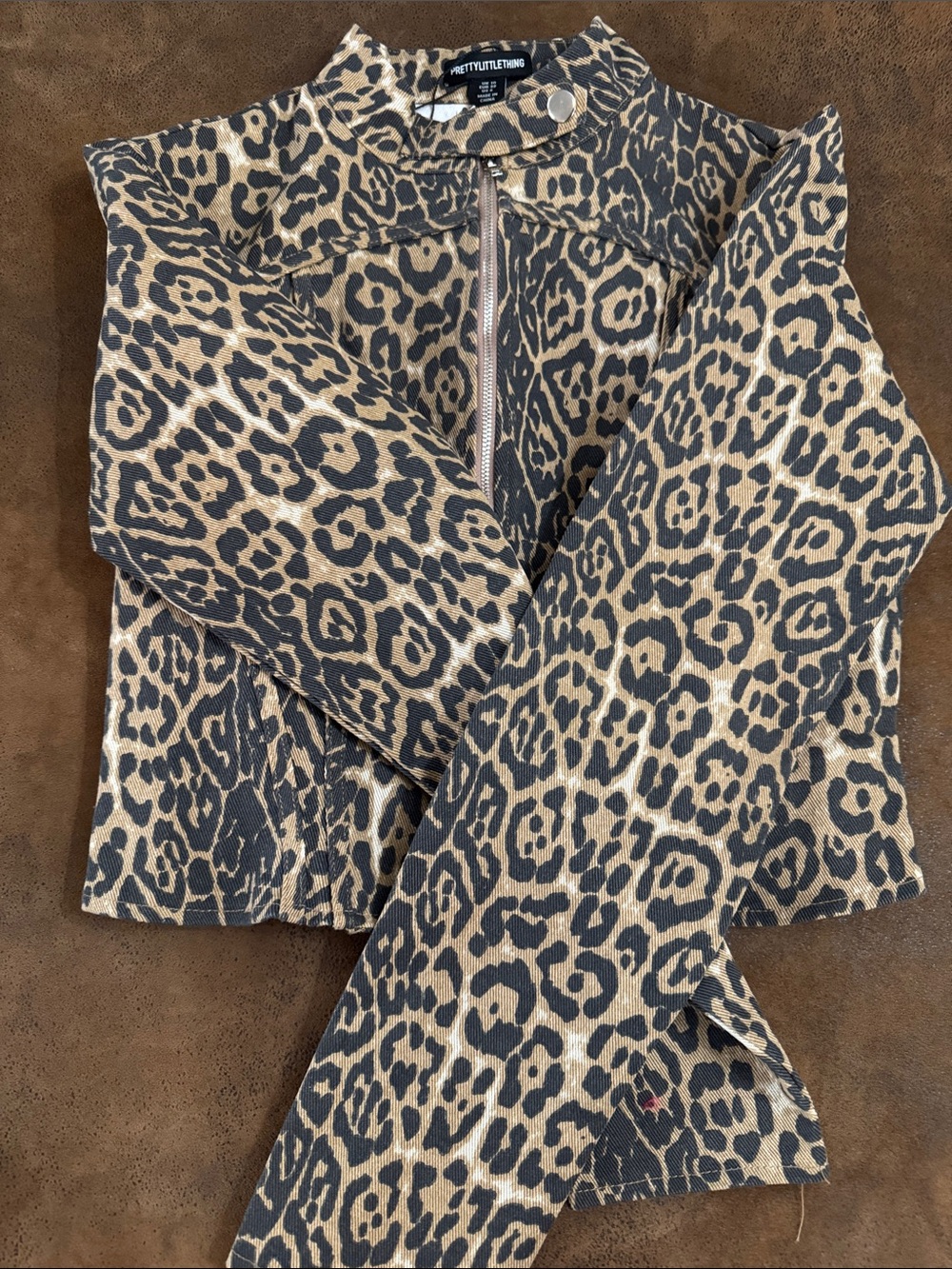 Leopard Print Cropped Jacket - Picture 5 of 13